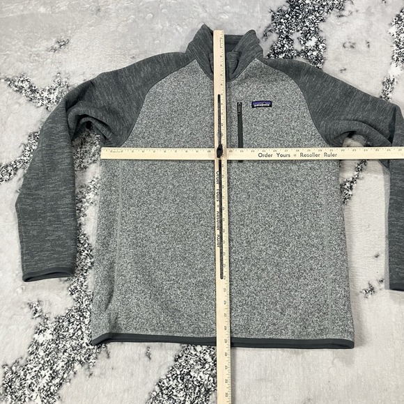Patagonia Men's Size Medium Gray Quarter Zip Fleece Pullover Sweater Jacket - Picture 2 of 9